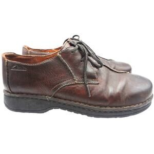 Vintage Y2K Clarks Active Air Brown Leather Lace Up Oxford Shoe Men 12 Round Toe